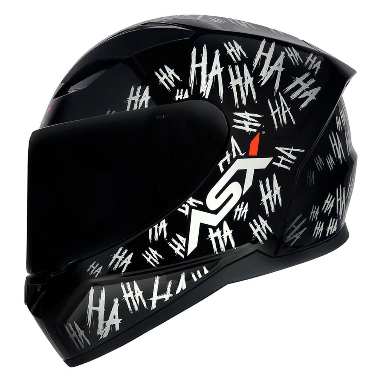 CAPACETE ASX CITY FUN HAHA BRILHO PRETO/BRANCO