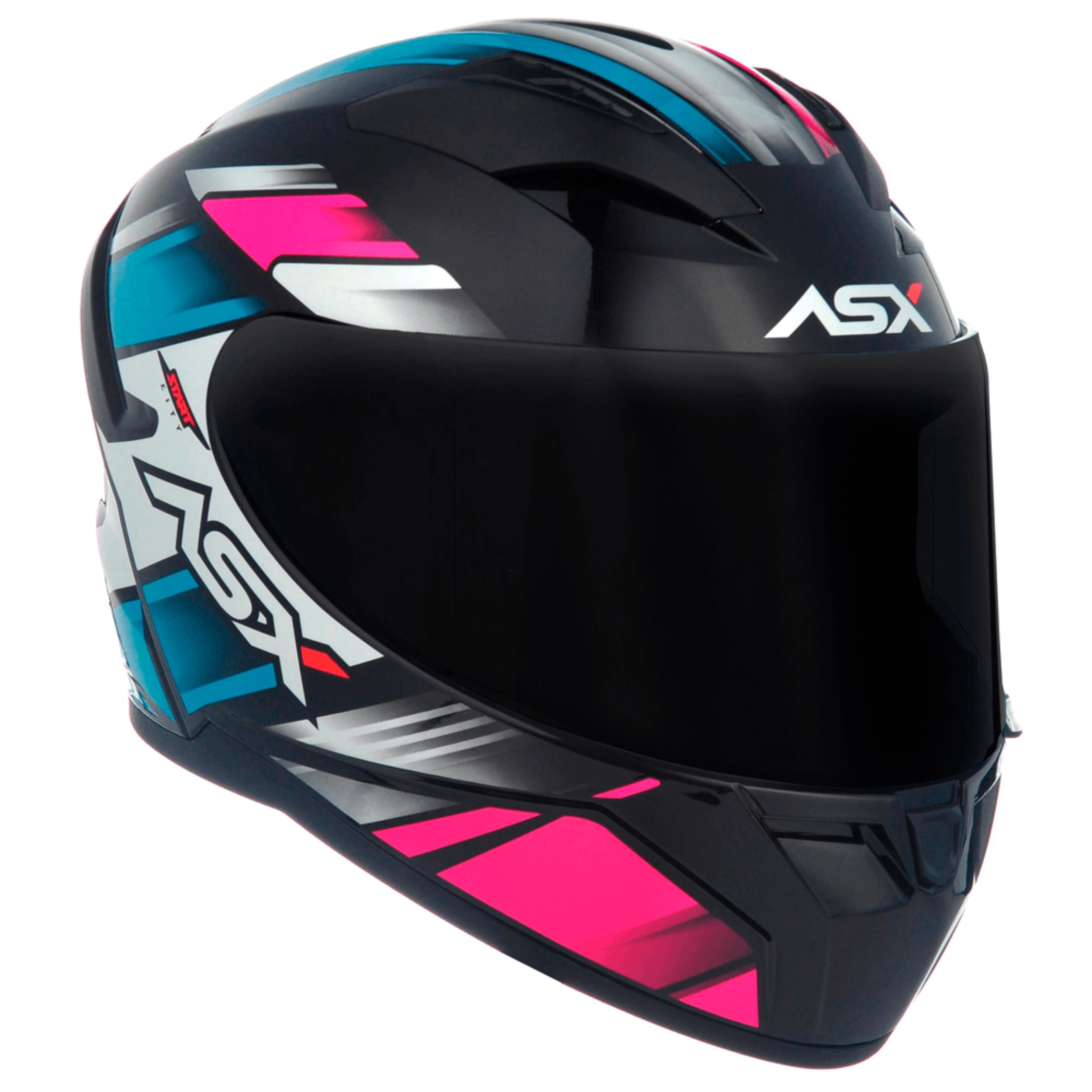 CAPACETE ASX CITY START PRETO/TURQUESA/ROSA - Imagem 6