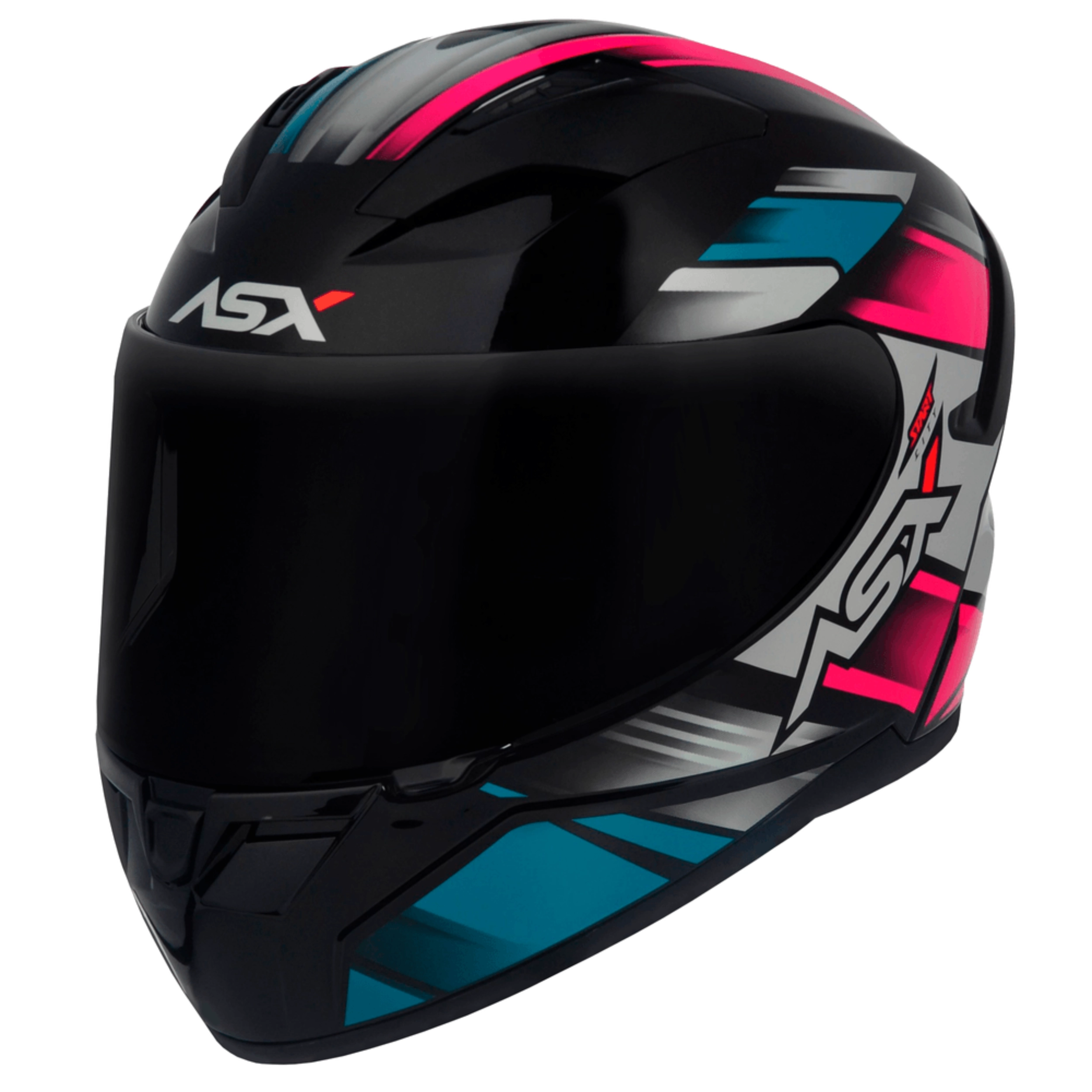 CAPACETE ASX CITY START PRETO/TURQUESA/ROSA - Imagem 8