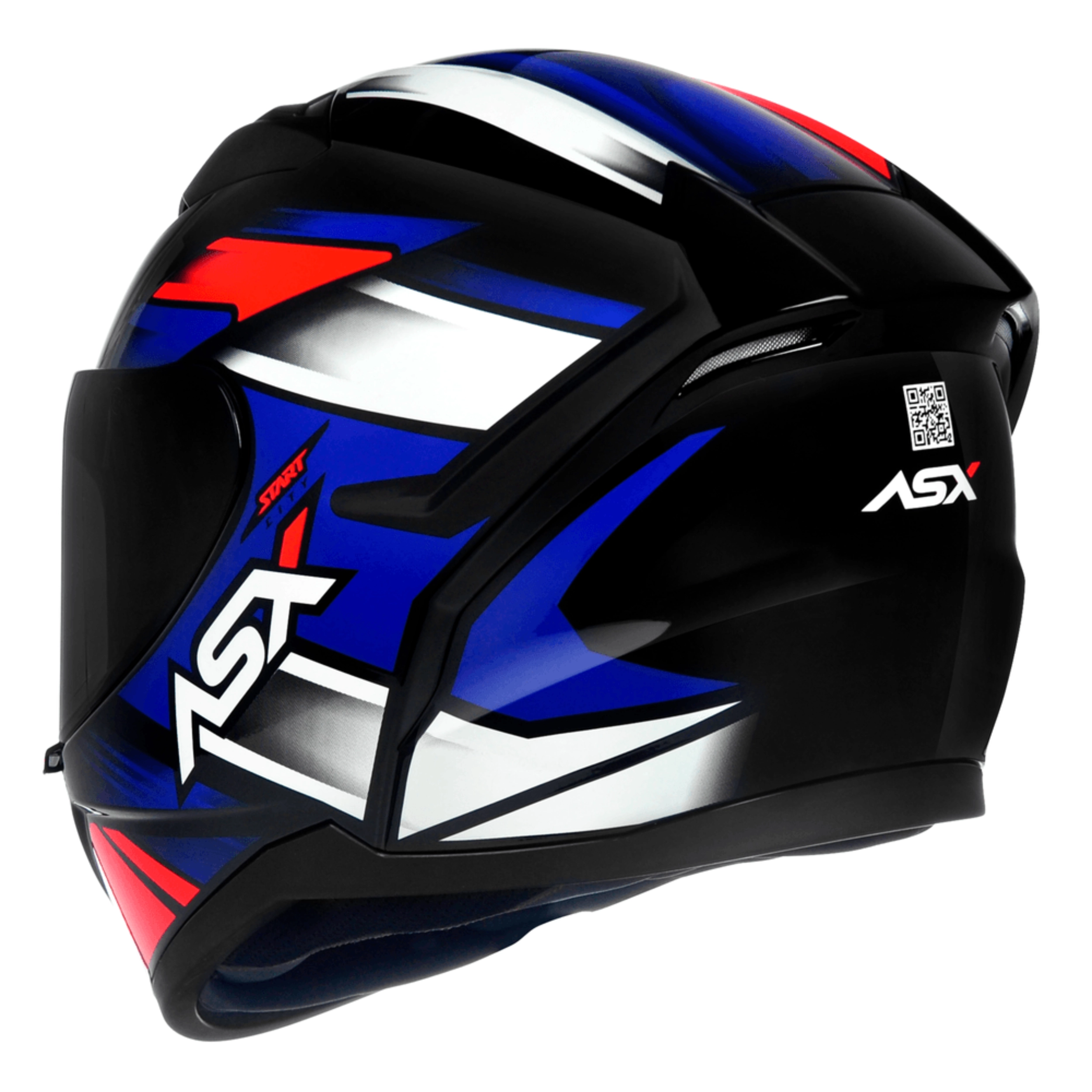 CAPACETE ASX CITY START PRETO/VERM/AZUL - Imagem 2