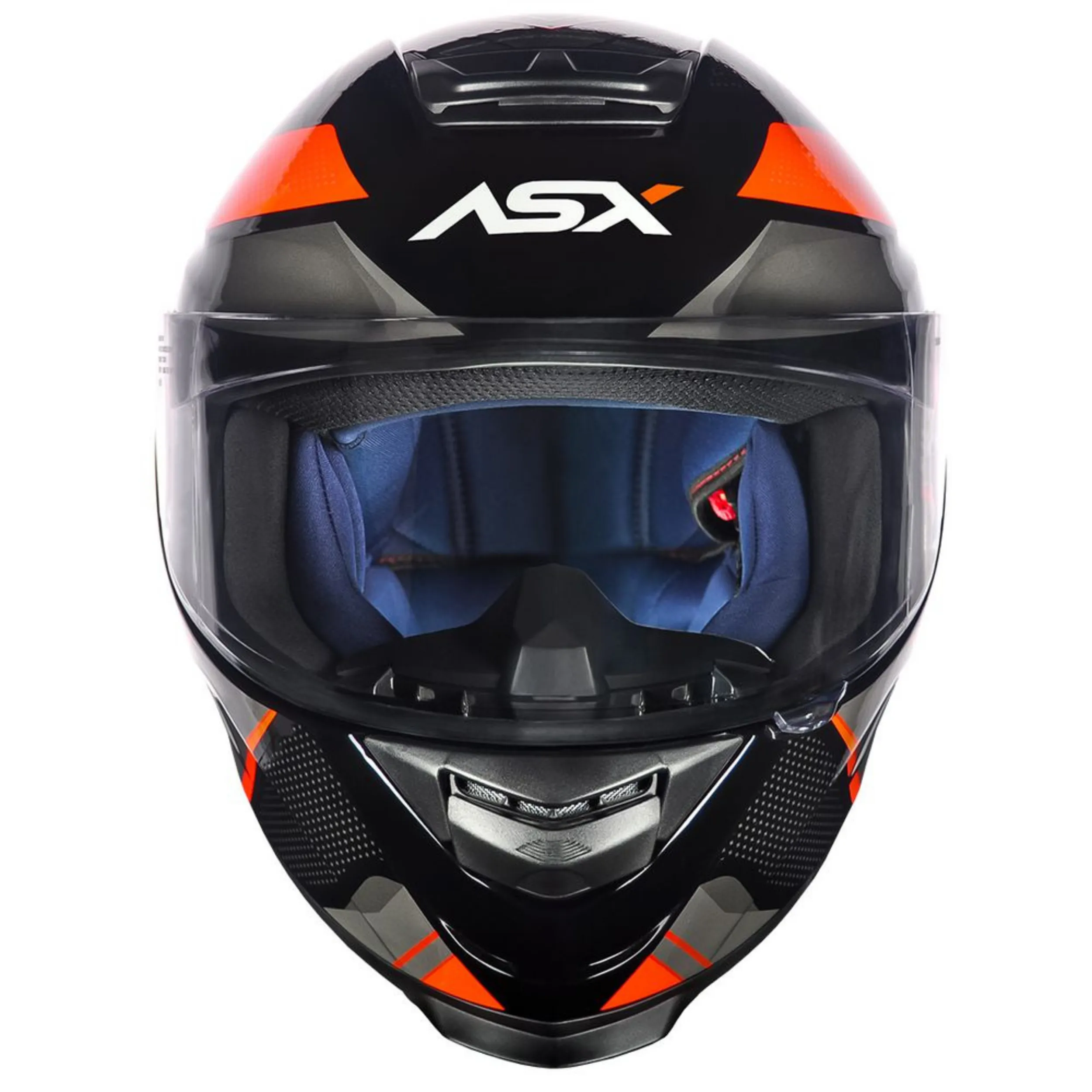 CAPACETE ASX EAGLE FAST BRILHO PRETO/VERM/GRAFITE - Imagem 9