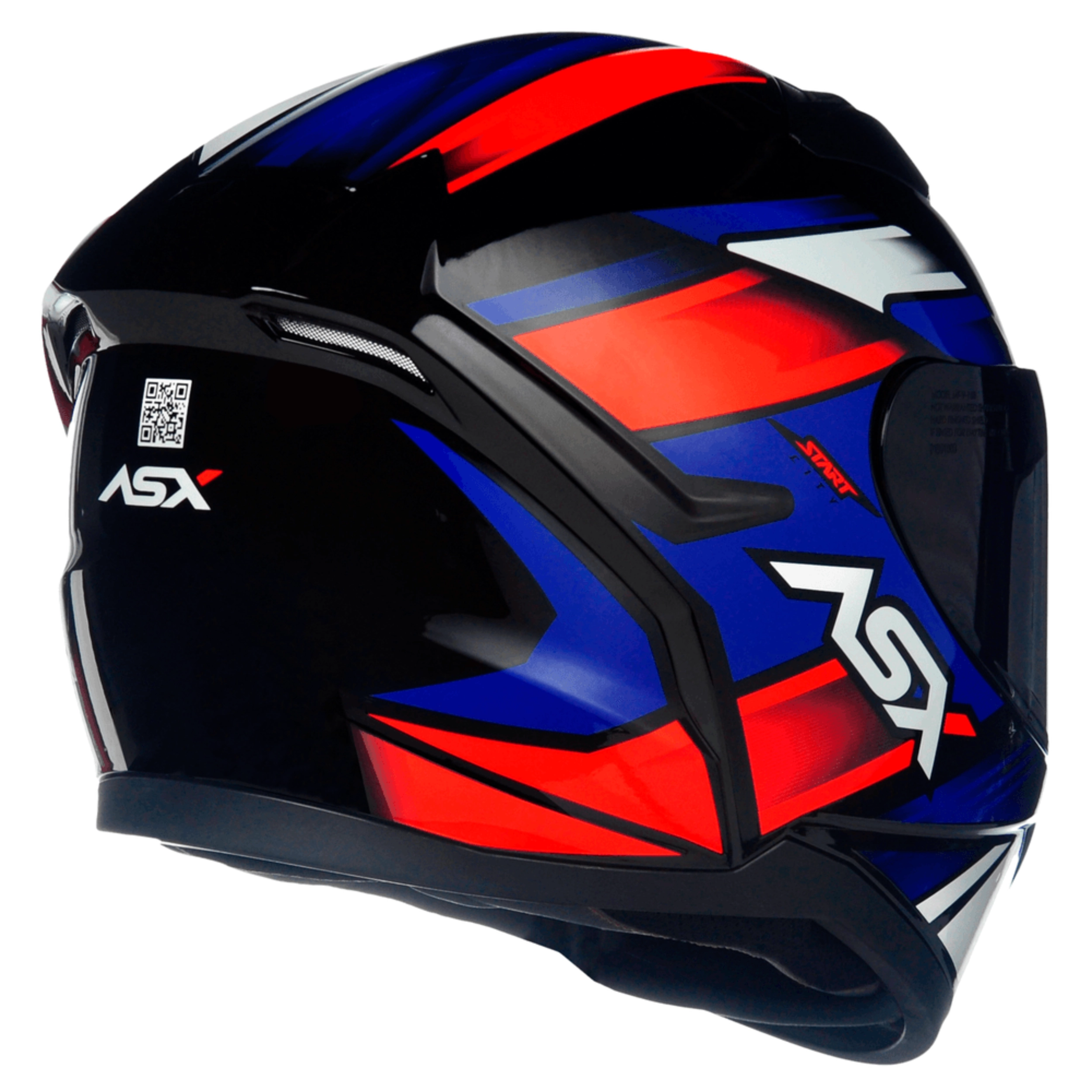 CAPACETE ASX CITY START PRETO/VERM/AZUL - Imagem 4
