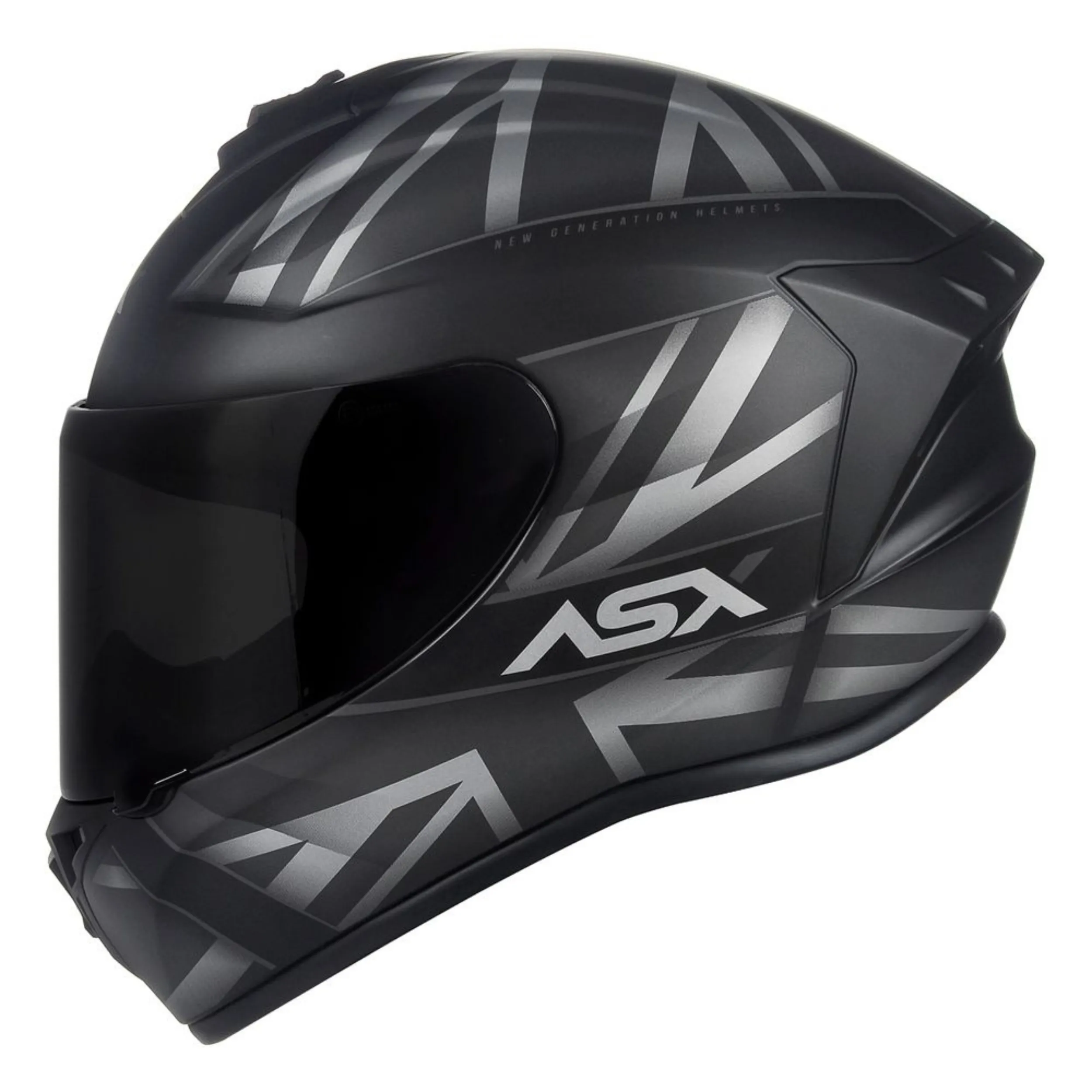 CAPACETE ASX DRAKEN UK PRETO/CINZA