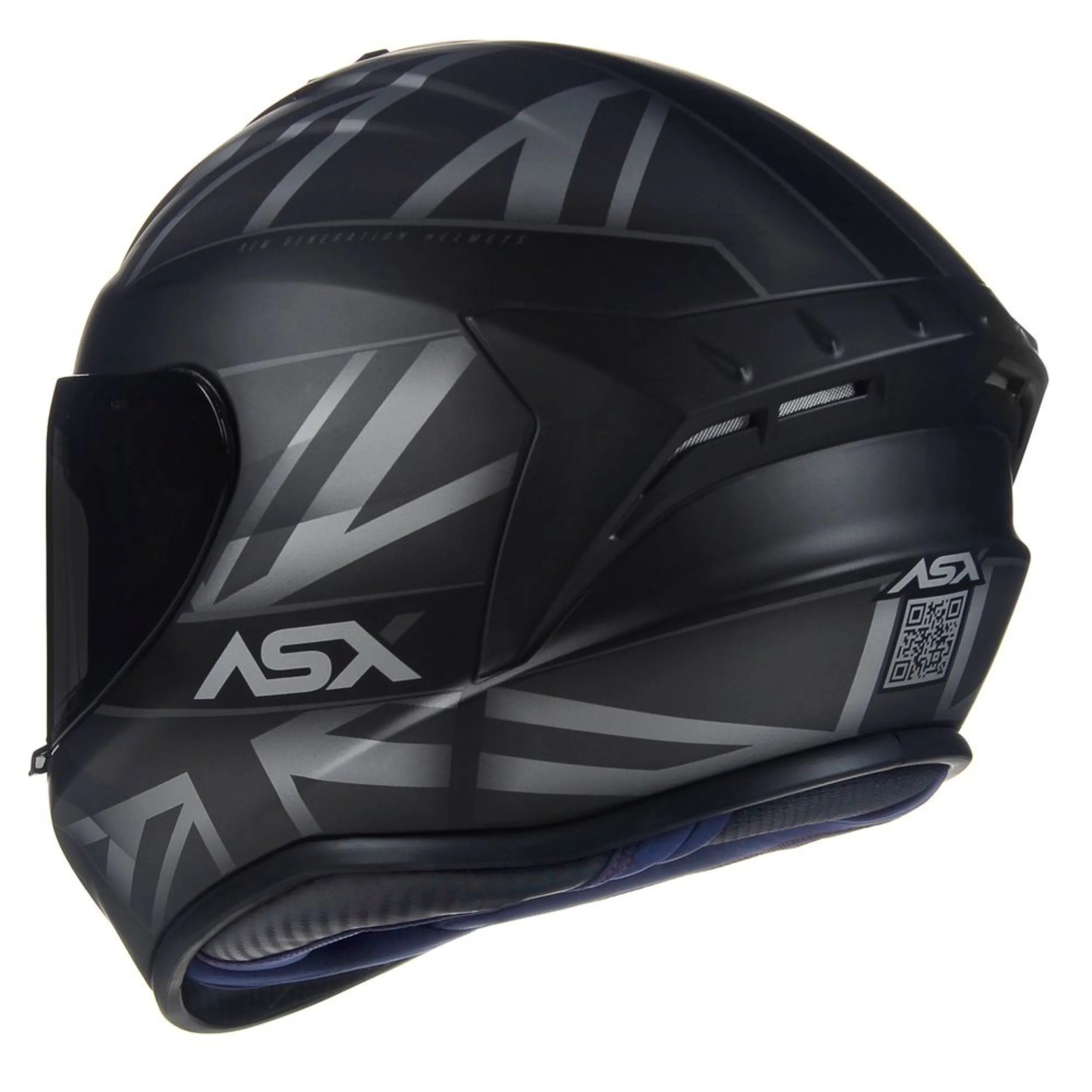 CAPACETE ASX DRAKEN UK PRETO/CINZA - Imagem 3