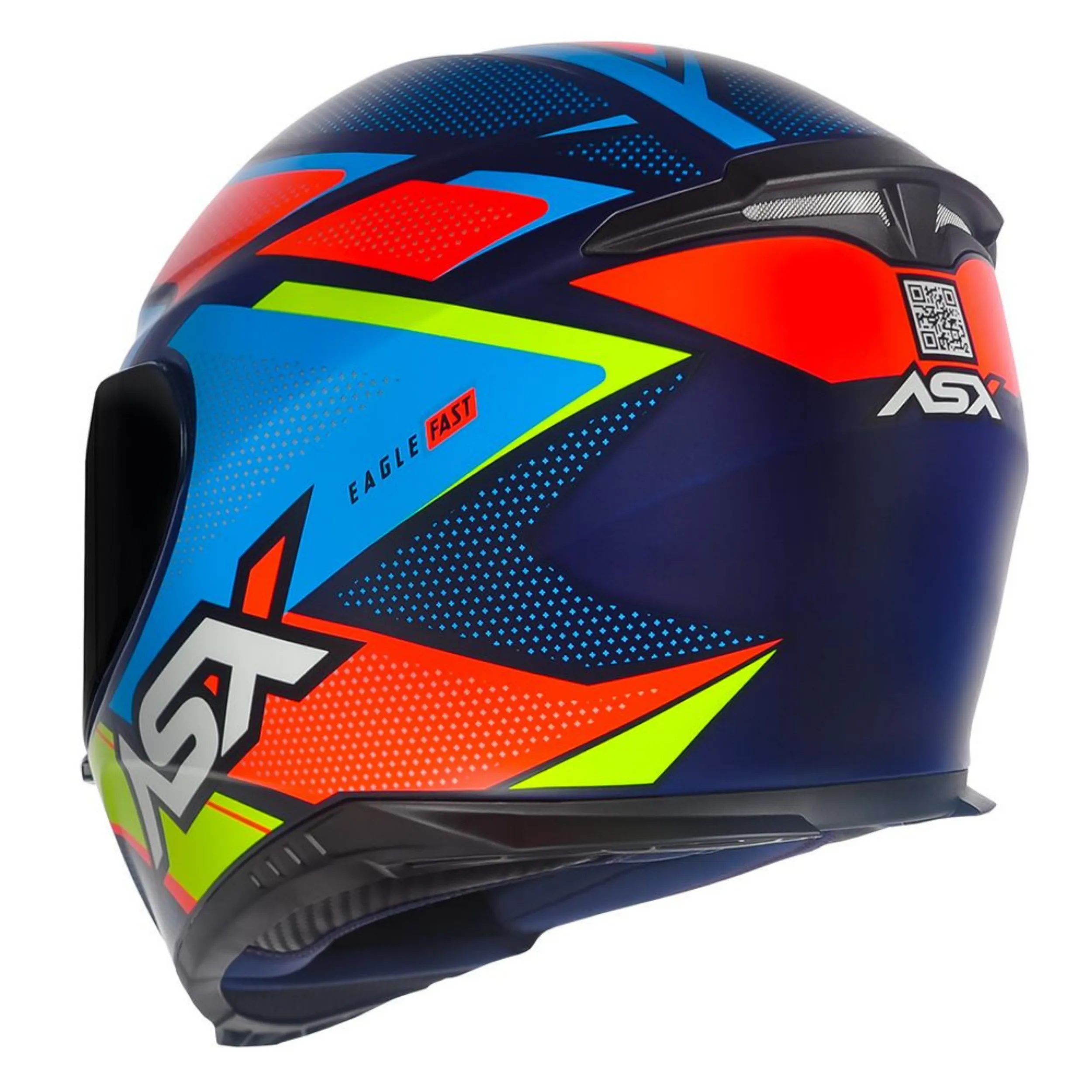 CAPACETE ASX EAGLE FAST FOSCO AZUL/VERM/AZUL - Imagem 2