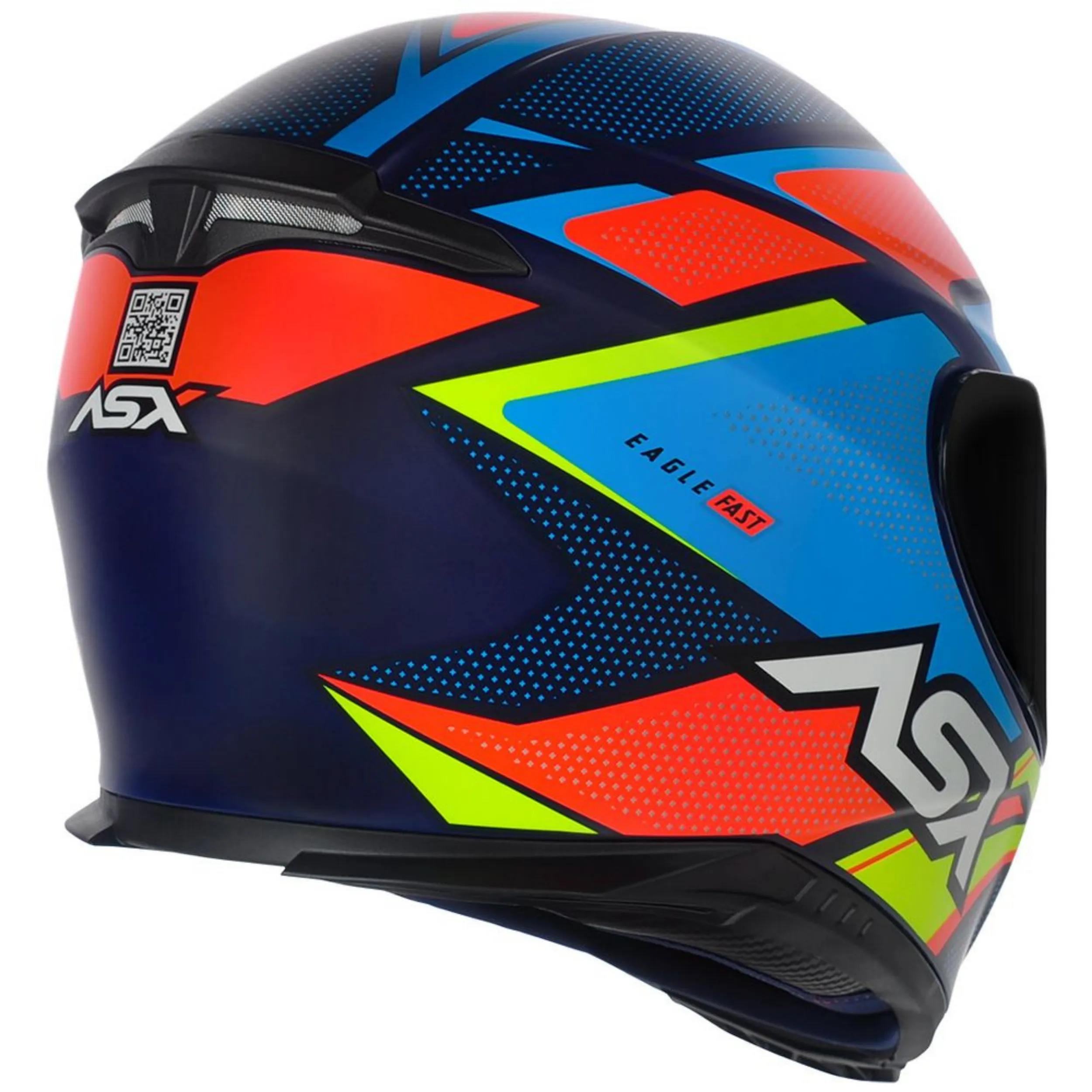 CAPACETE ASX EAGLE FAST FOSCO AZUL/VERM/AZUL - Imagem 4