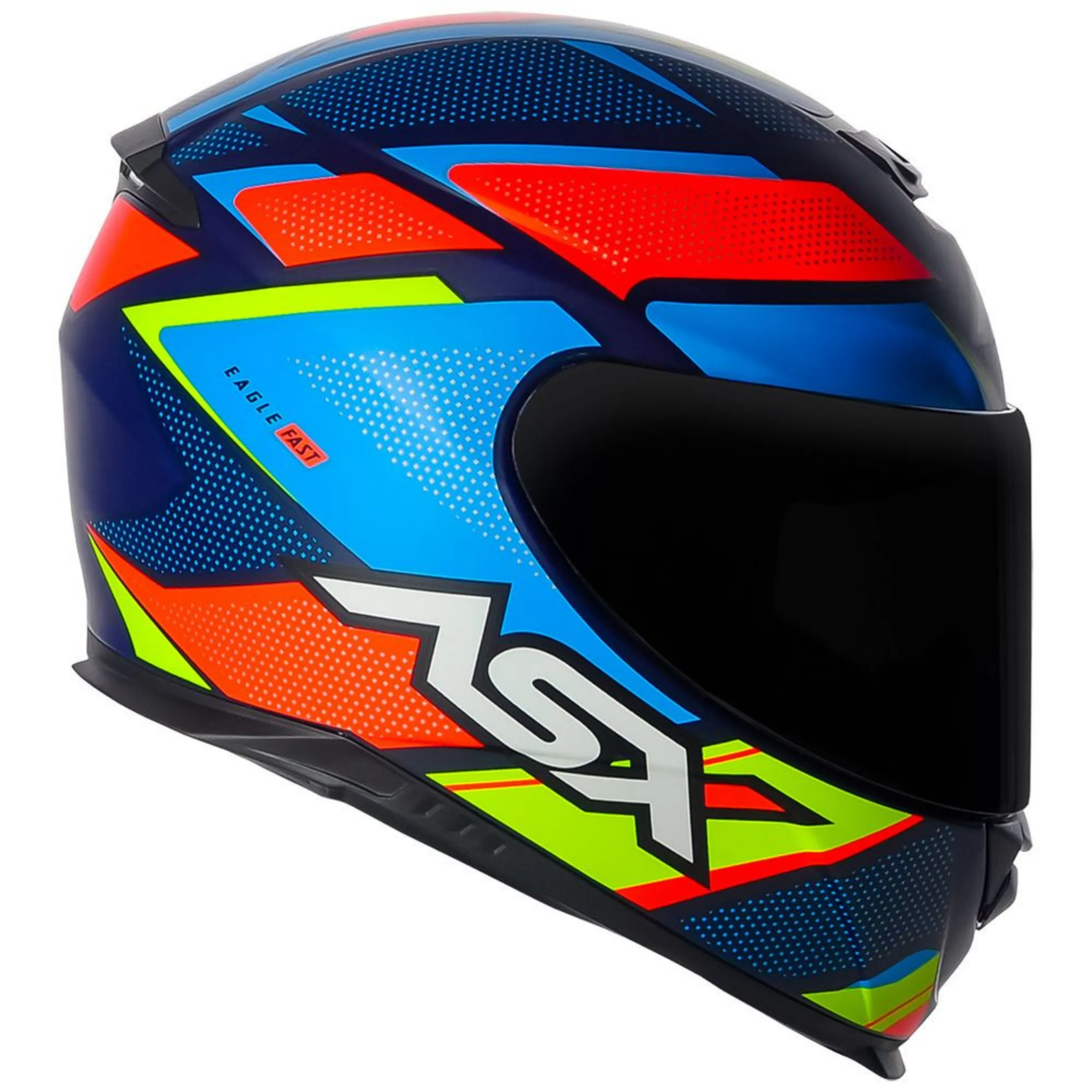 CAPACETE ASX EAGLE FAST FOSCO AZUL/VERM/AZUL - Imagem 5