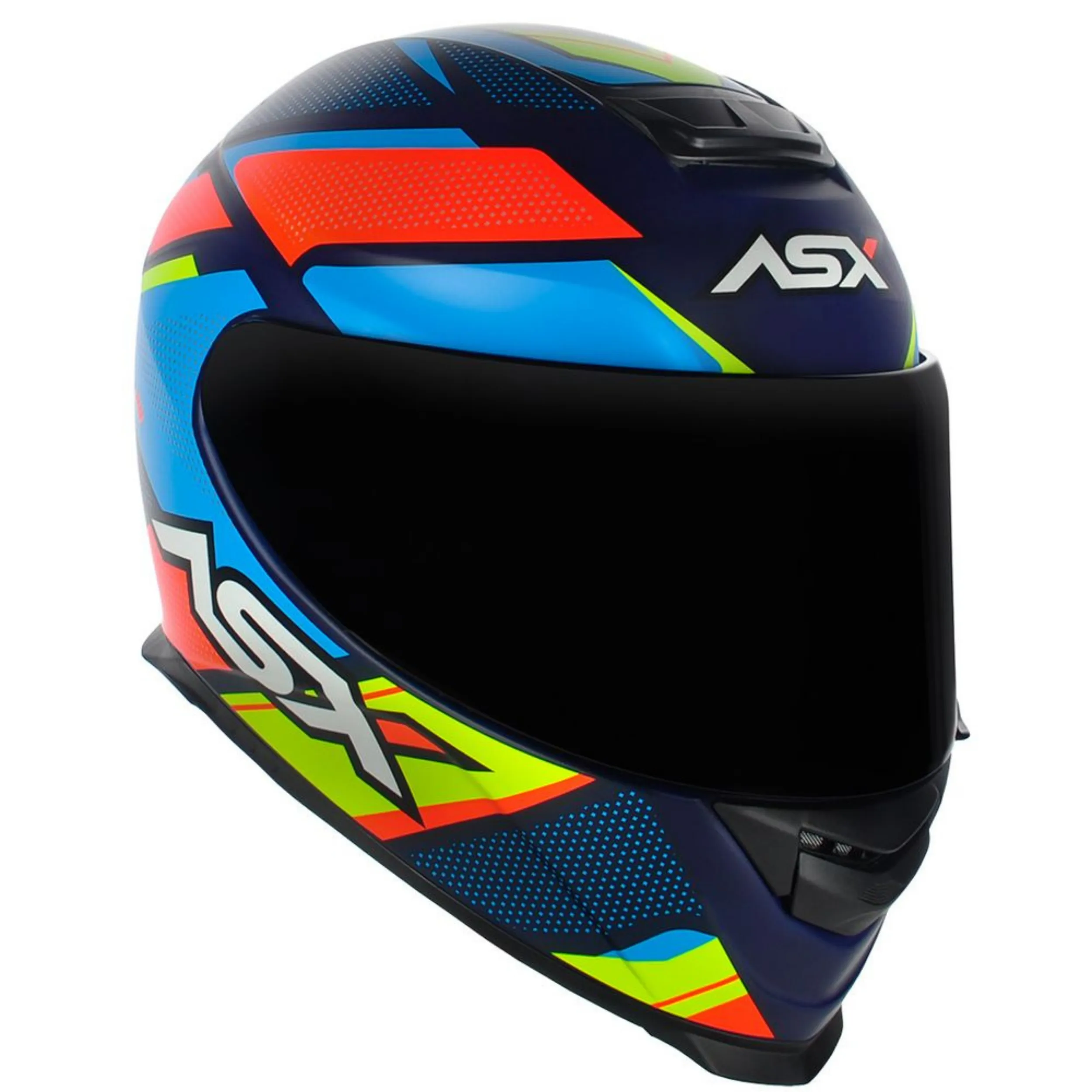 CAPACETE ASX EAGLE FAST FOSCO AZUL/VERM/AZUL - Imagem 6