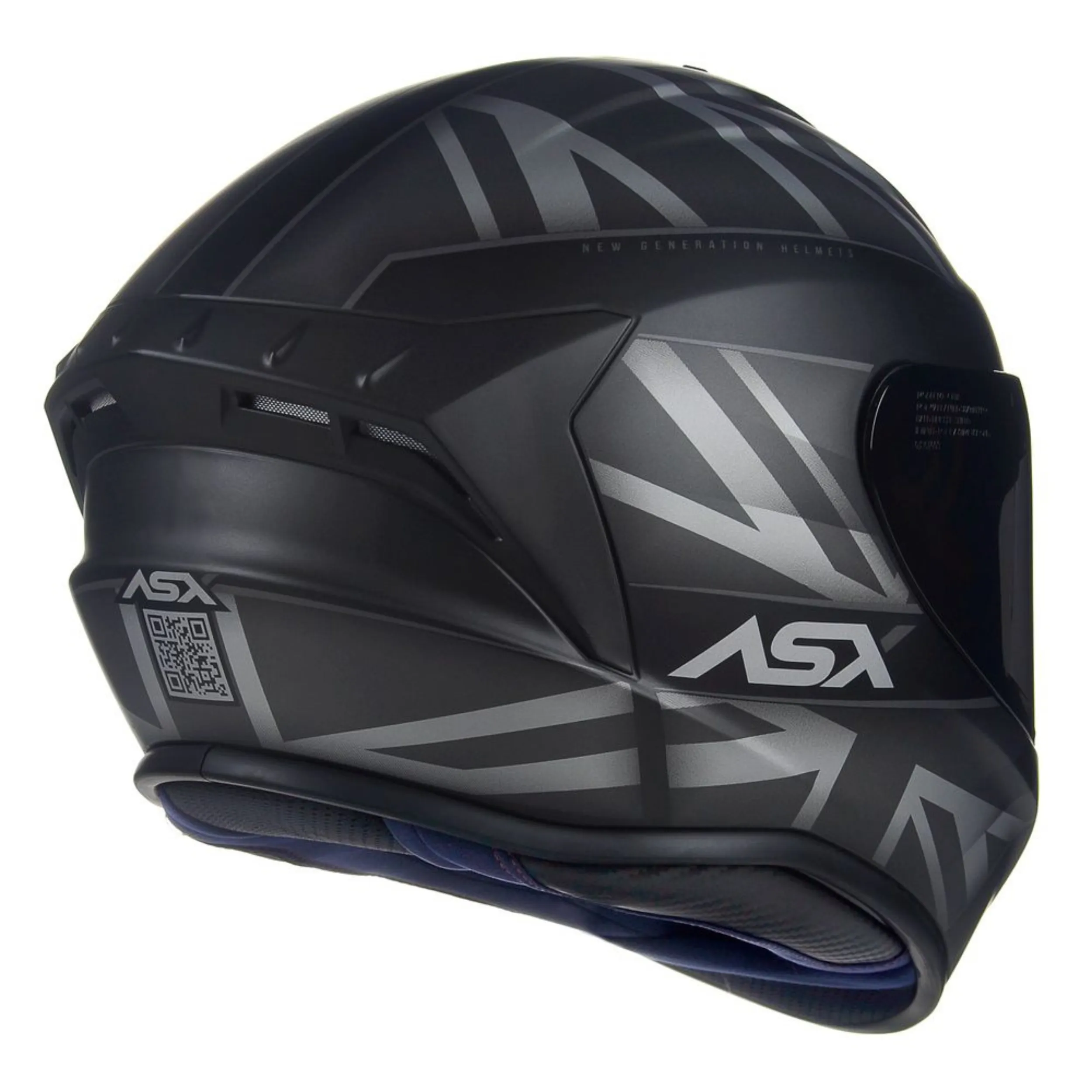 CAPACETE ASX DRAKEN UK PRETO/CINZA - Imagem 5