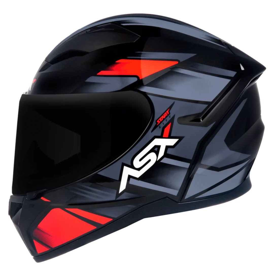 CAPACETE ASX CITY START PRETO/VERM/CINZA