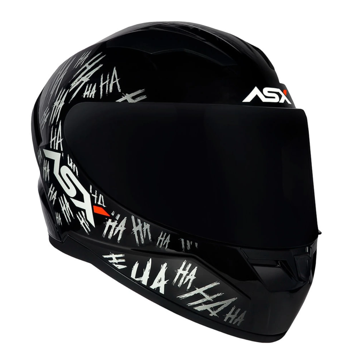CAPACETE ASX CITY FUN HAHA BRILHO PRETO/BRANCO - Imagem 6