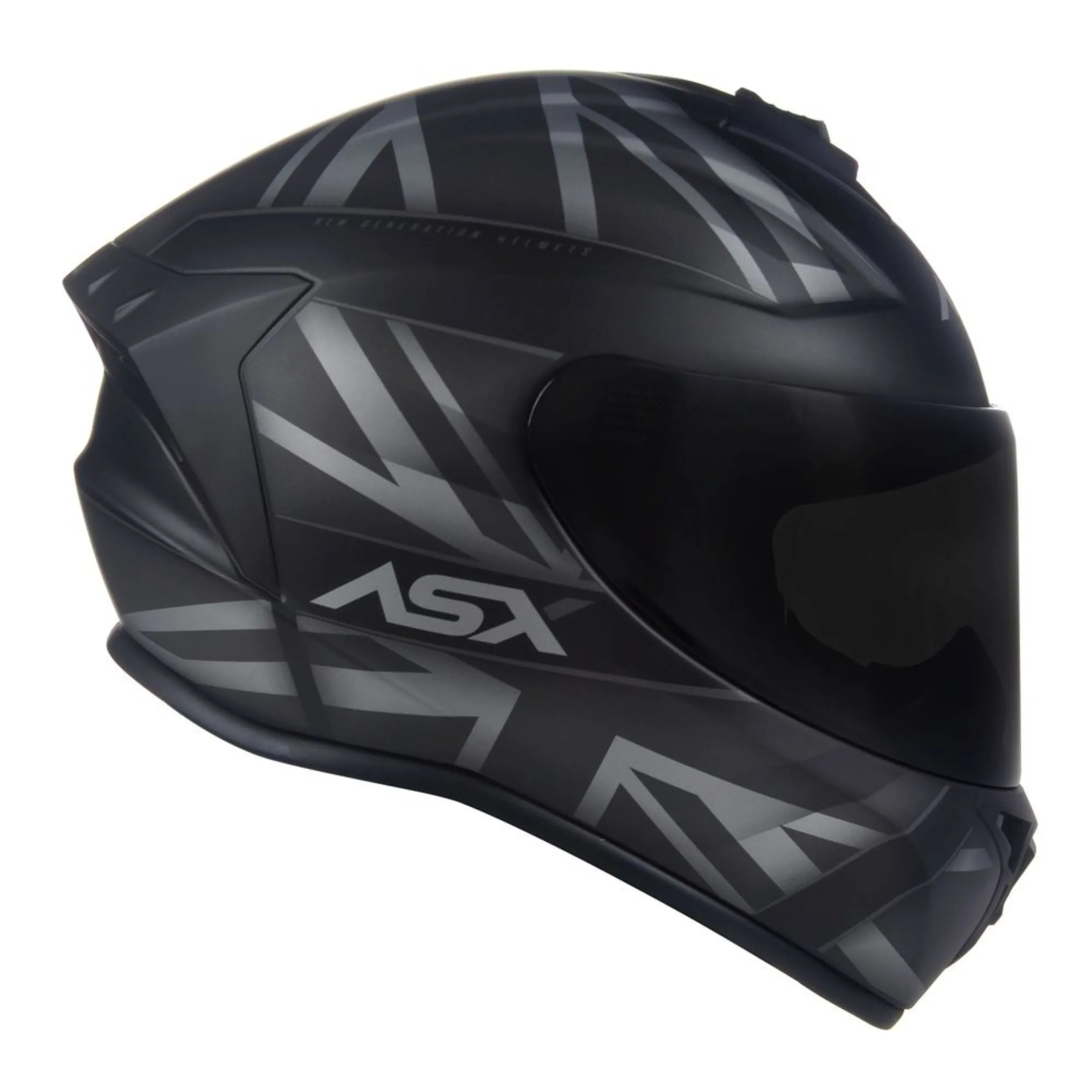 CAPACETE ASX DRAKEN UK PRETO/CINZA - Imagem 6