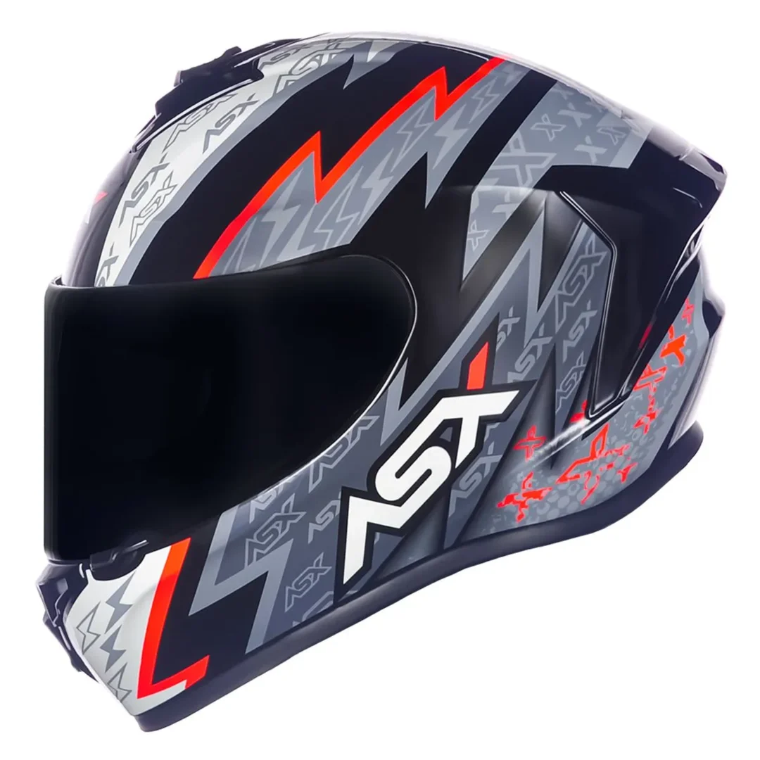 CAPACETE ASX DRAKEN THUNDER PRETO/CINZA/VERM