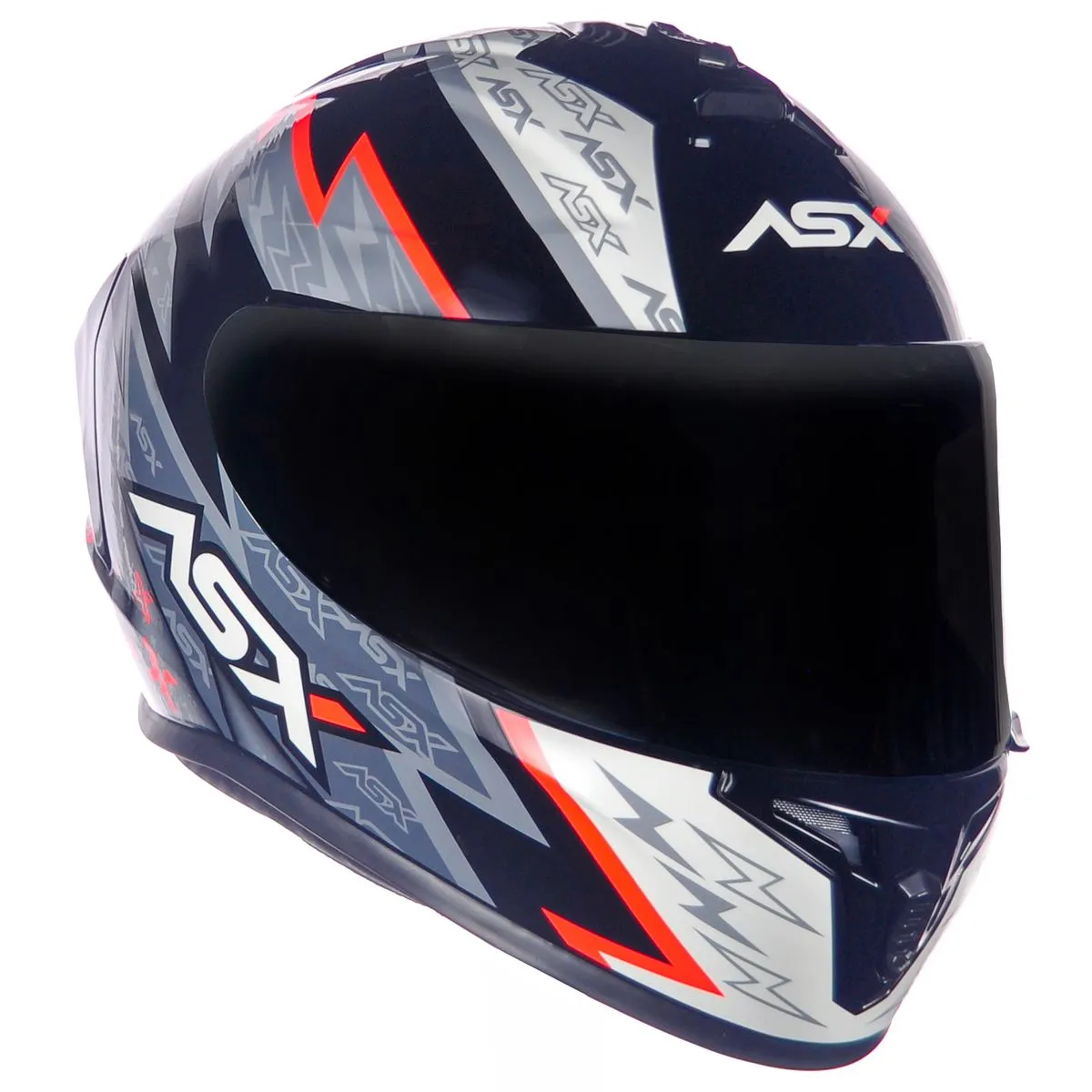 CAPACETE ASX DRAKEN THUNDER PRETO/CINZA/VERM - Imagem 6