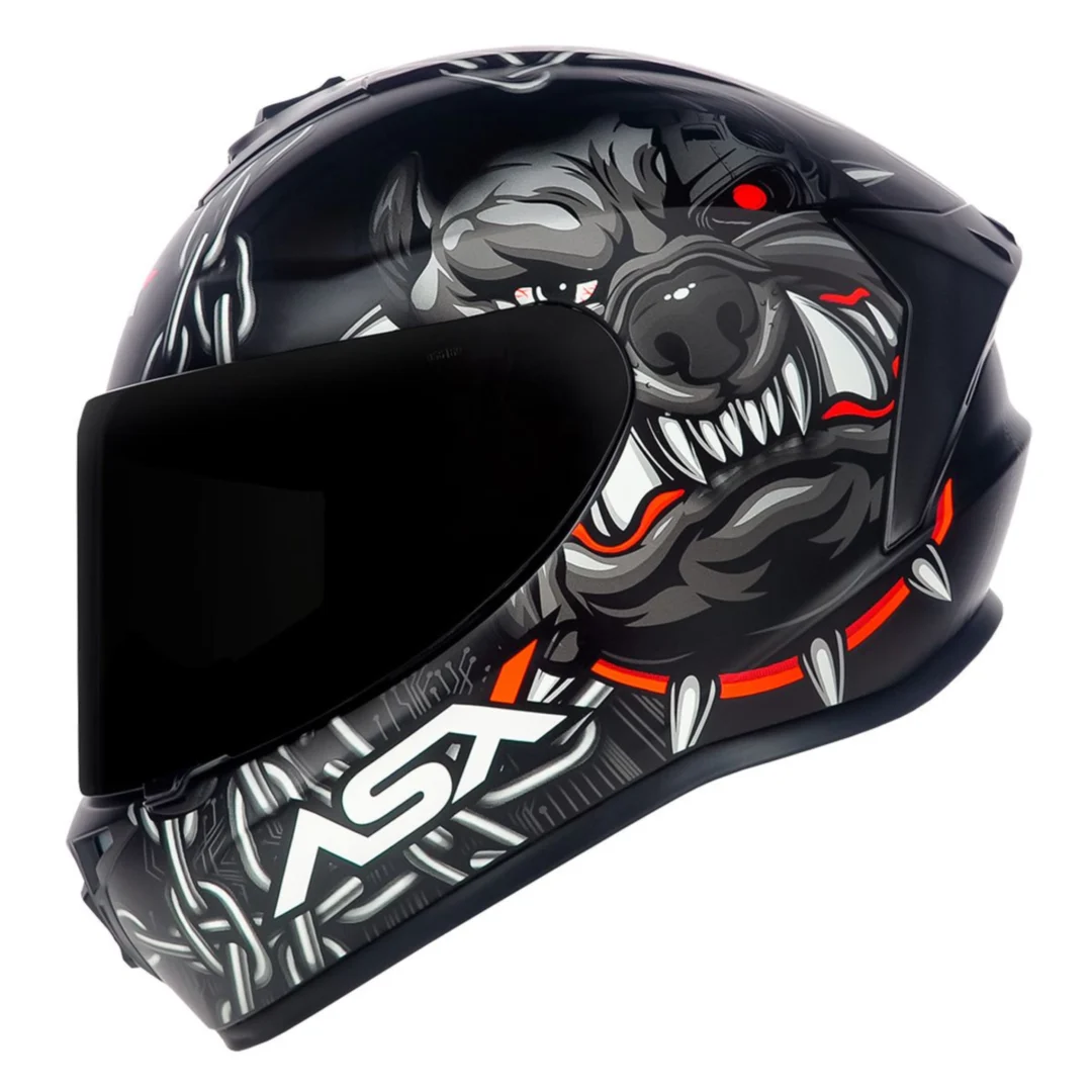 CAPACETE ASX DRAKEN BULL CYBER PRETO/GRAFITE
