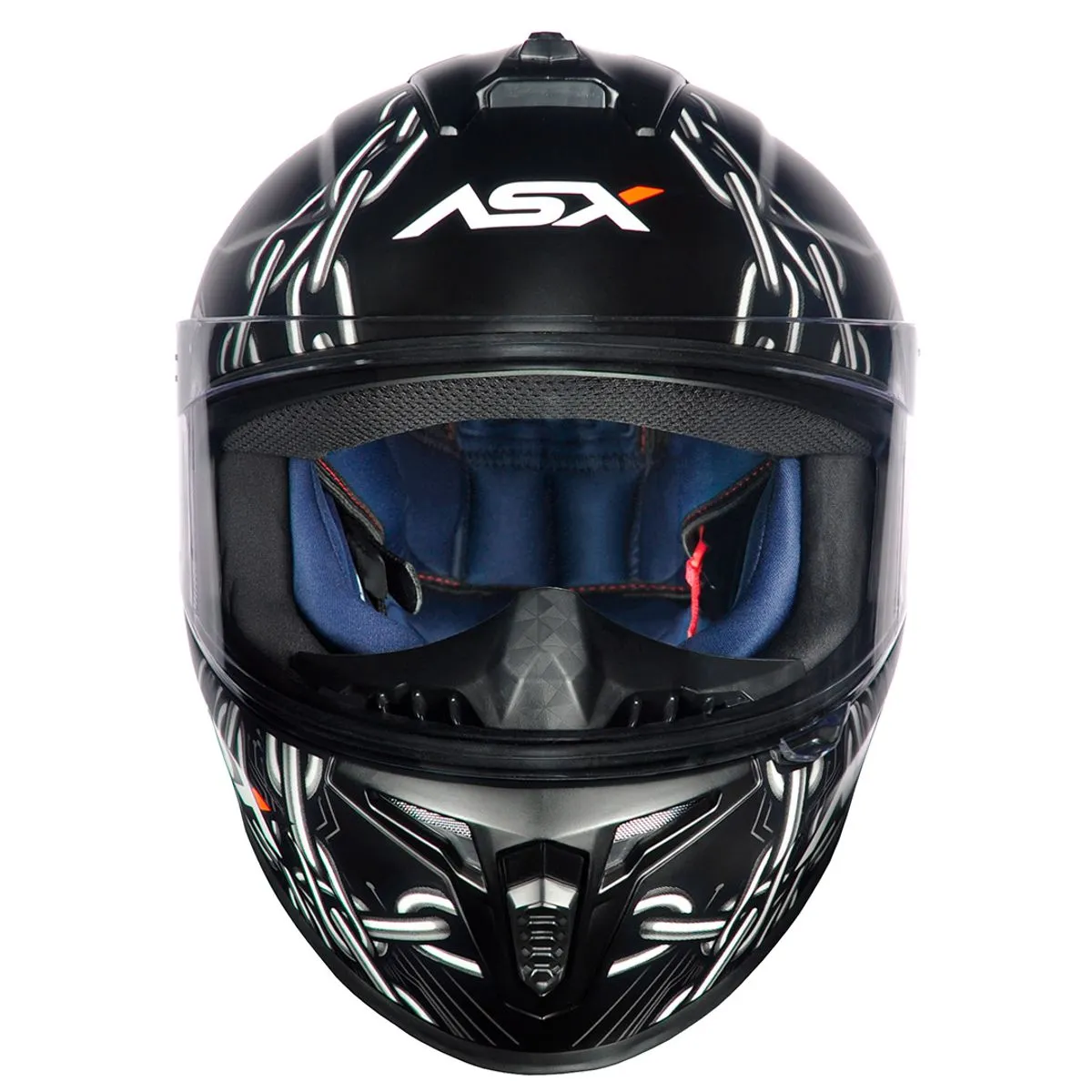 CAPACETE ASX DRAKEN THUNDER PRETO/CINZA/VERM - Imagem 10