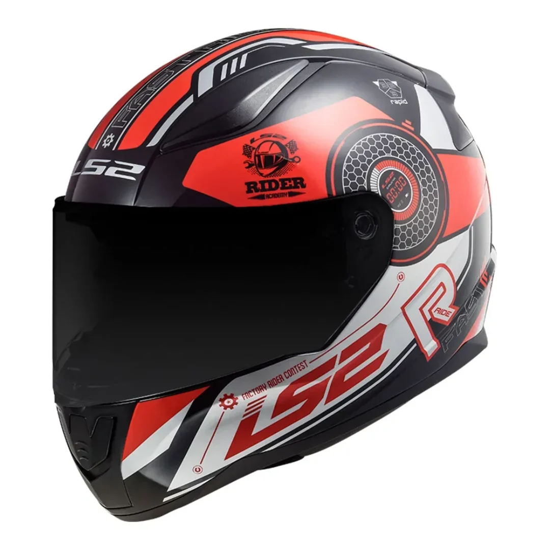 CAPACETE RAPID FF353 STRATUS BLACK RED SILVER LS2