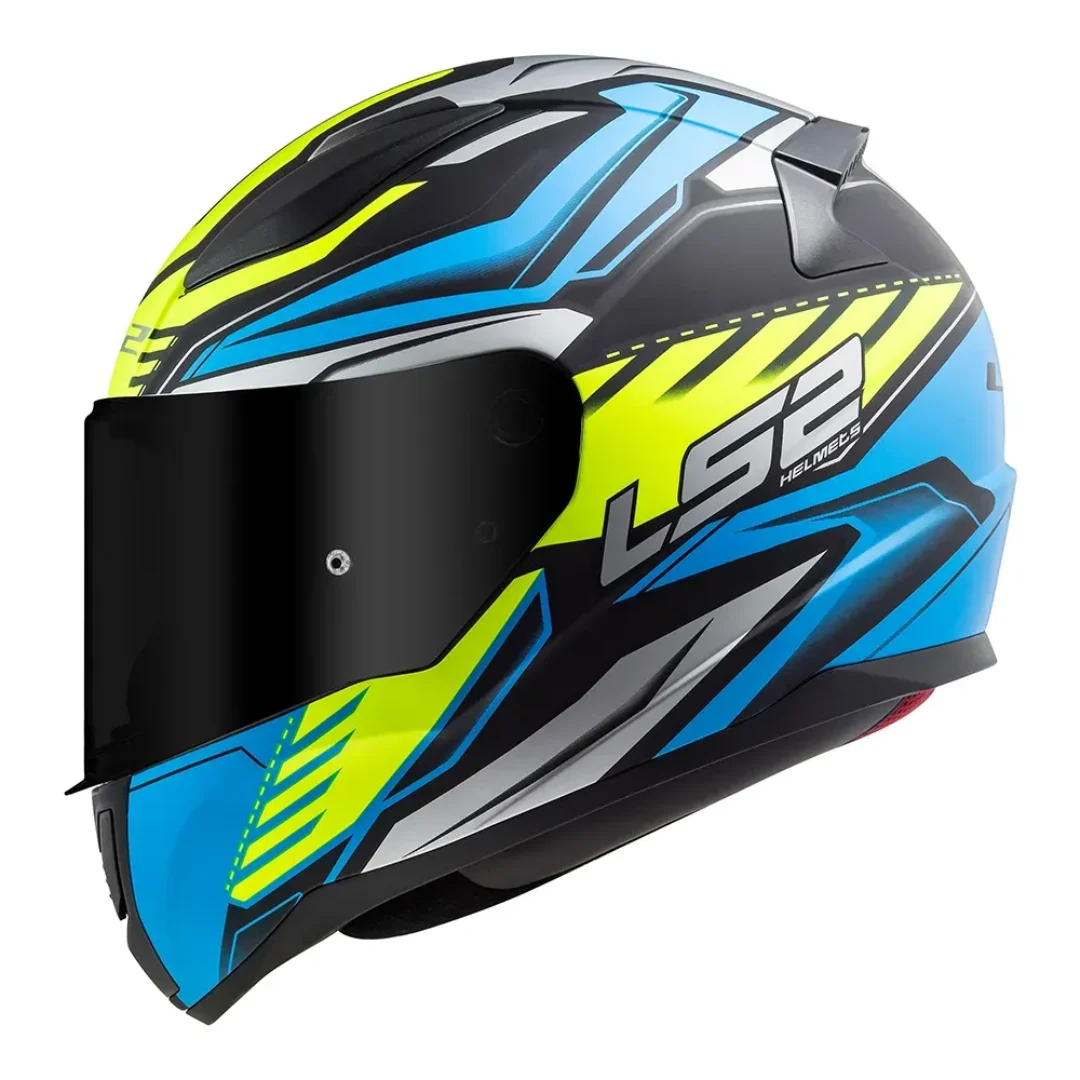 CAPACETE RAPID FF353 GALE MATTE BLACK BLUE YELLOW LS2