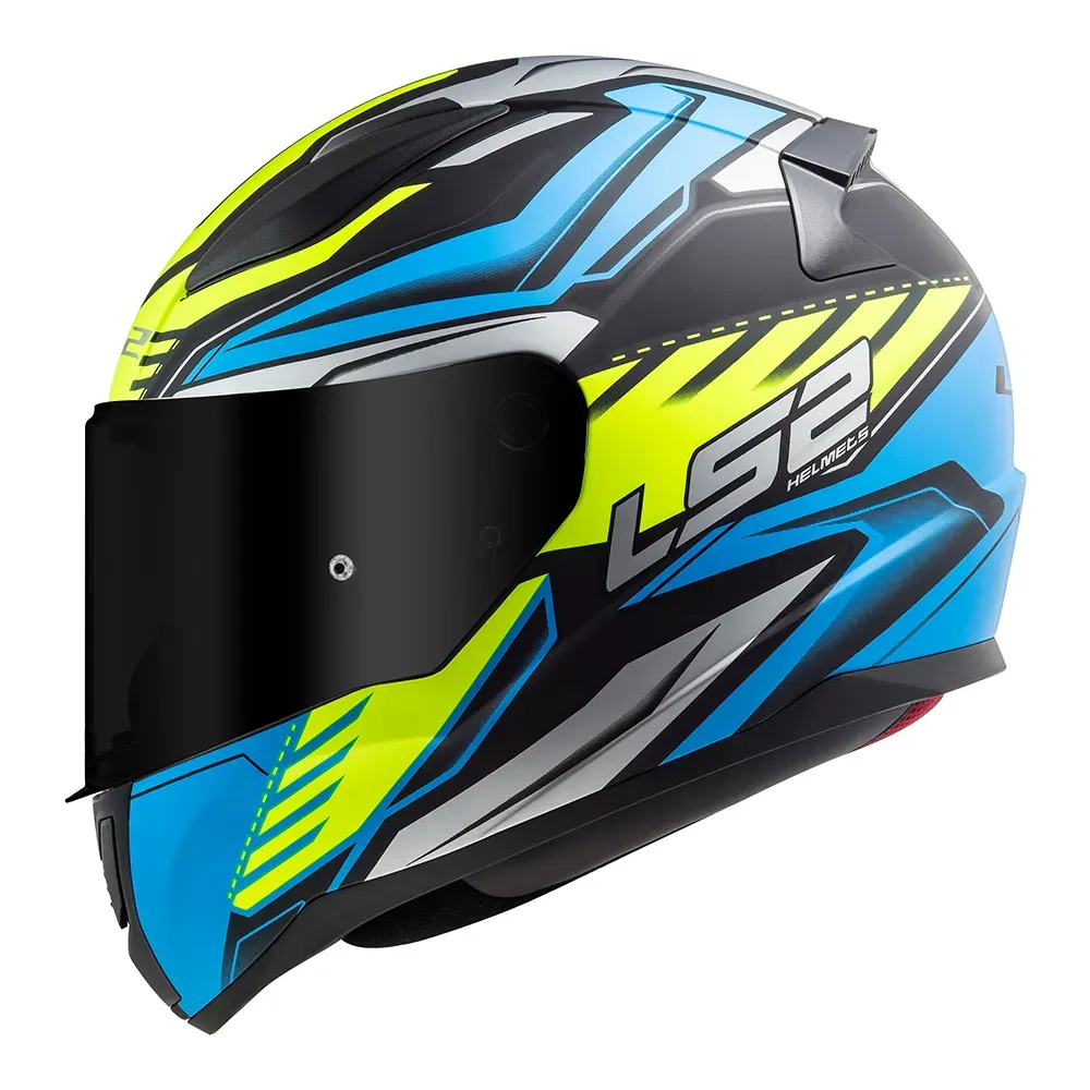 CAPACETE RAPID FF353 GALE MATTE BLACK BLUE YELLOW LS2