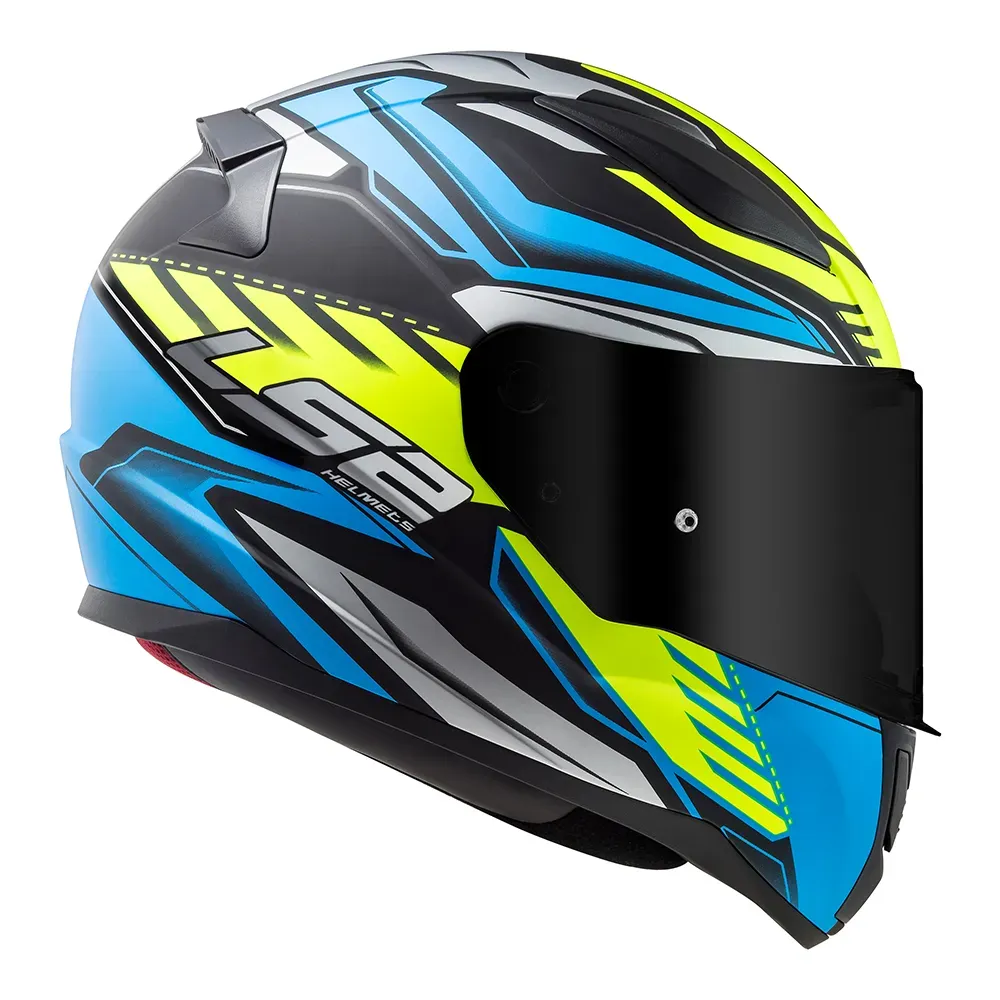 CAPACETE RAPID FF353 GALE MATTE BLACK BLUE YELLOW LS2 - Imagem 6