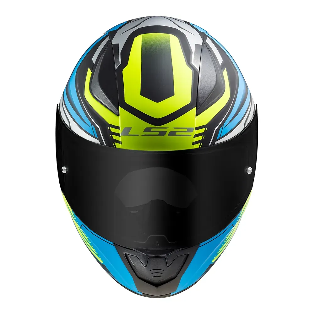 CAPACETE RAPID FF353 GALE MATTE BLACK BLUE YELLOW LS2 - Imagem 7