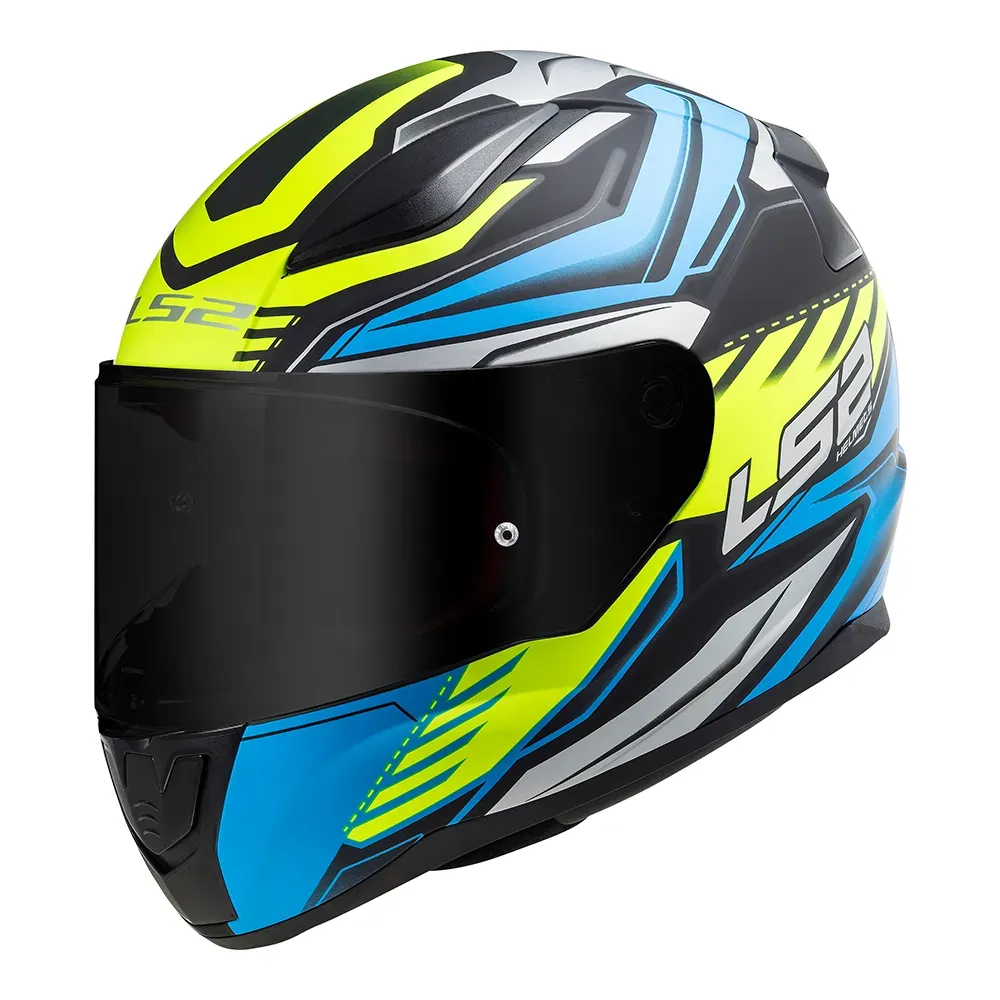 CAPACETE RAPID FF353 GALE MATTE BLACK BLUE YELLOW LS2 - Imagem 3
