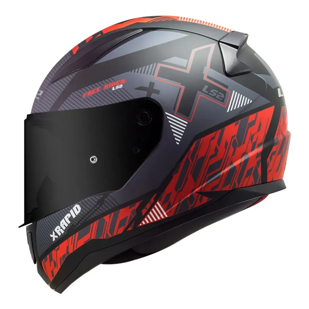CAPACETE RAPID FF353 XTREET MATTE BLACK RED LS2