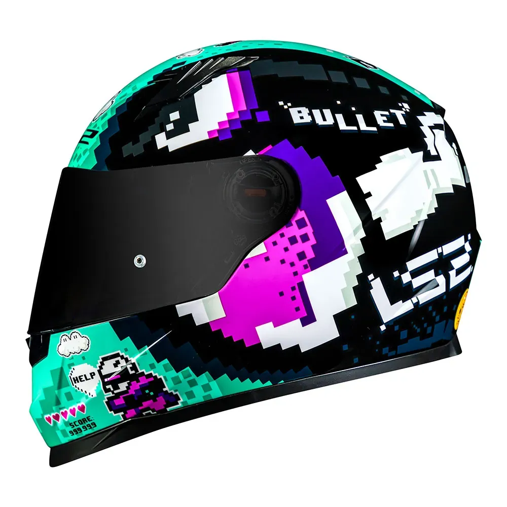 CAPACETE FF358 BULLET BLACK BLUE LS2