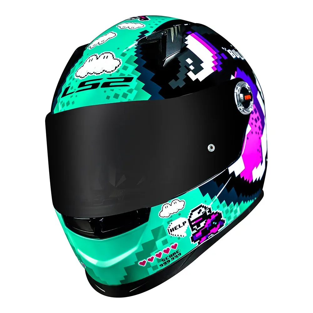 CAPACETE FF358 BULLET BLACK BLUE LS2 - Imagem 2