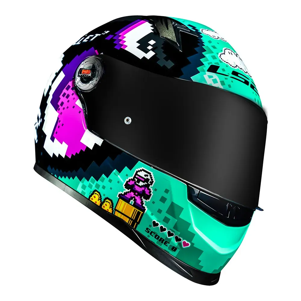 CAPACETE FF358 BULLET BLACK BLUE LS2 - Imagem 6