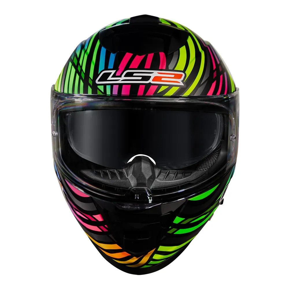 CAPACETE STORM FF800 POWER MATTE BLACK RAINBOW LS2 - Imagem 3