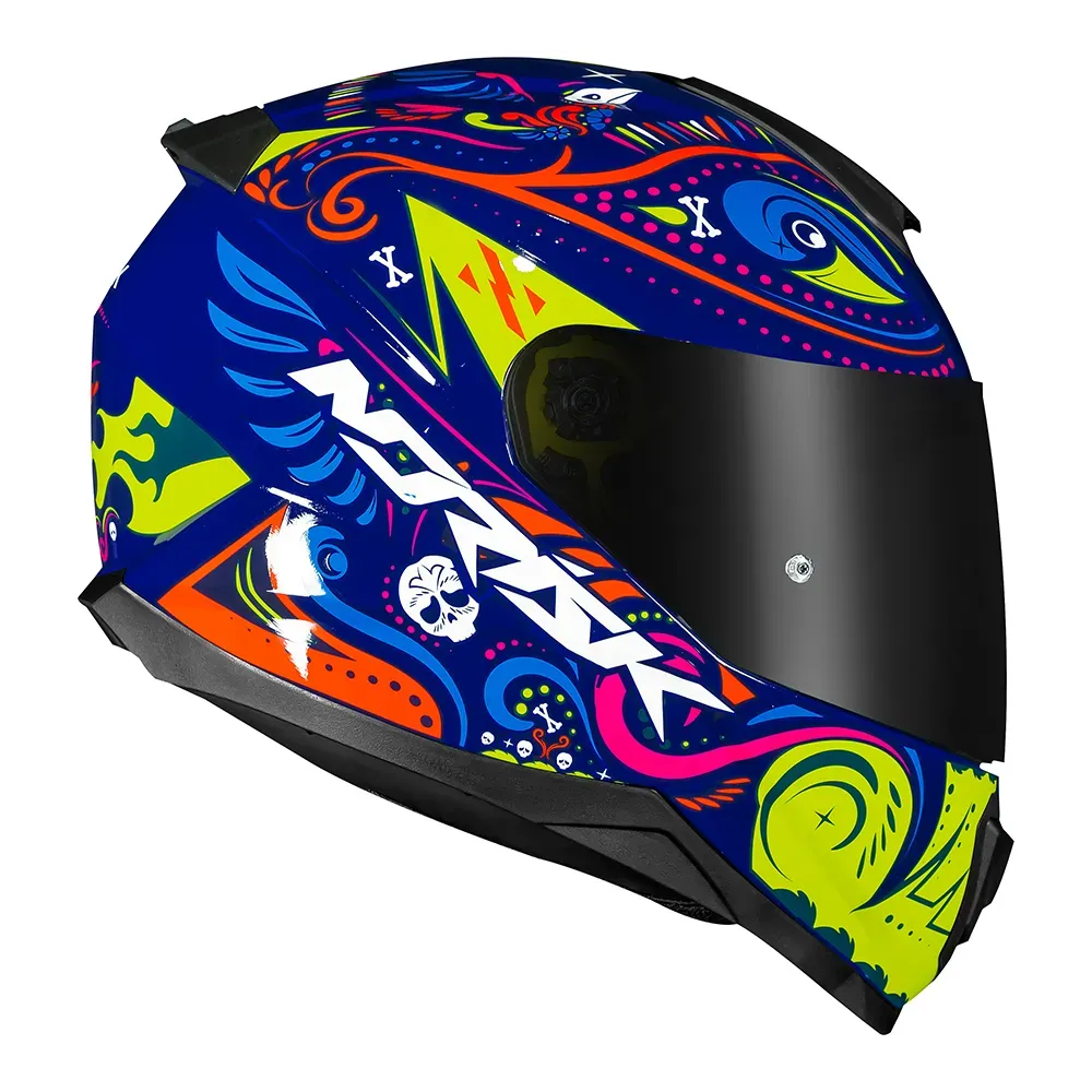 CAPACETE RAZOR CIRCUS BLUE/ HV YELLOW NORISK - Imagem 5