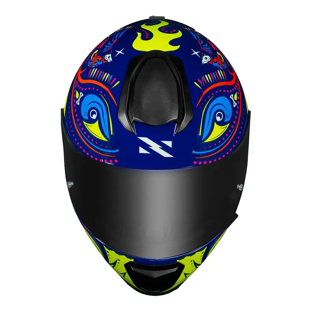 CAPACETE RAZOR CIRCUS BLUE/ HV YELLOW NORISK - Imagem 4