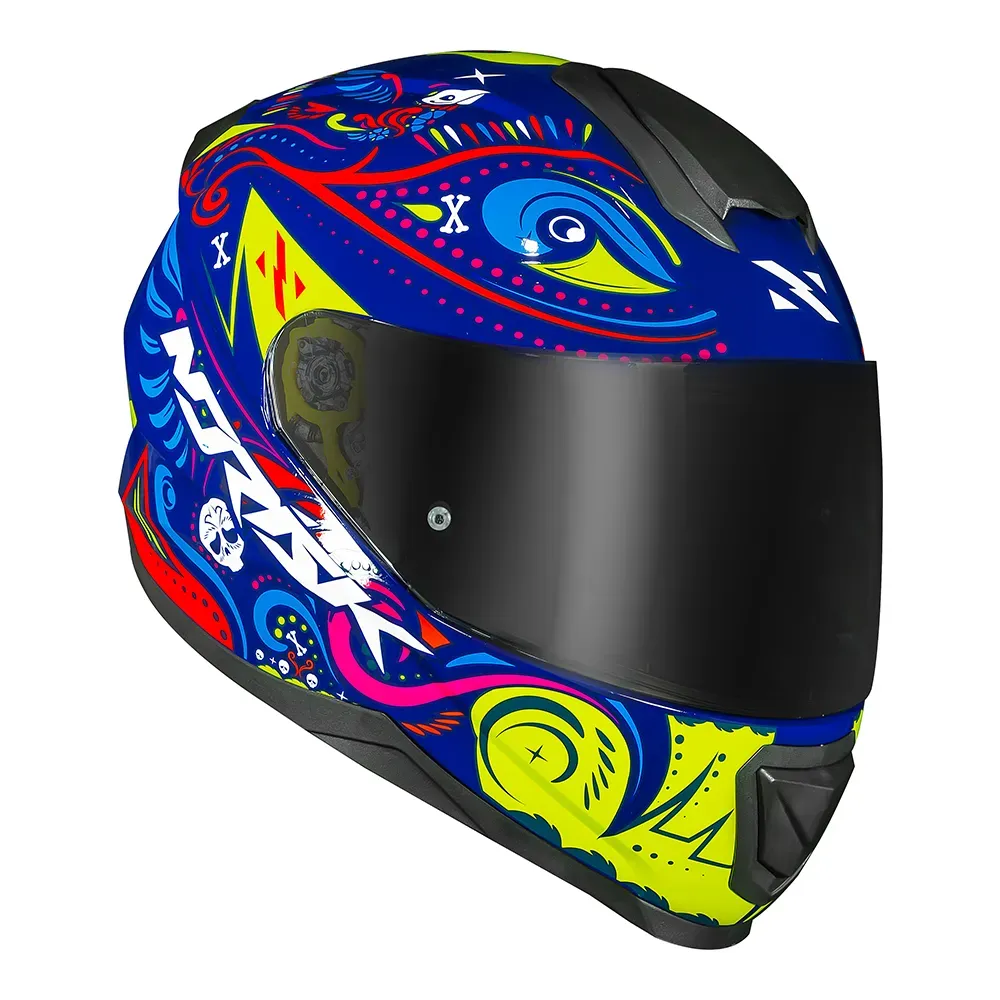 CAPACETE RAZOR CIRCUS BLUE/ HV YELLOW NORISK - Imagem 6