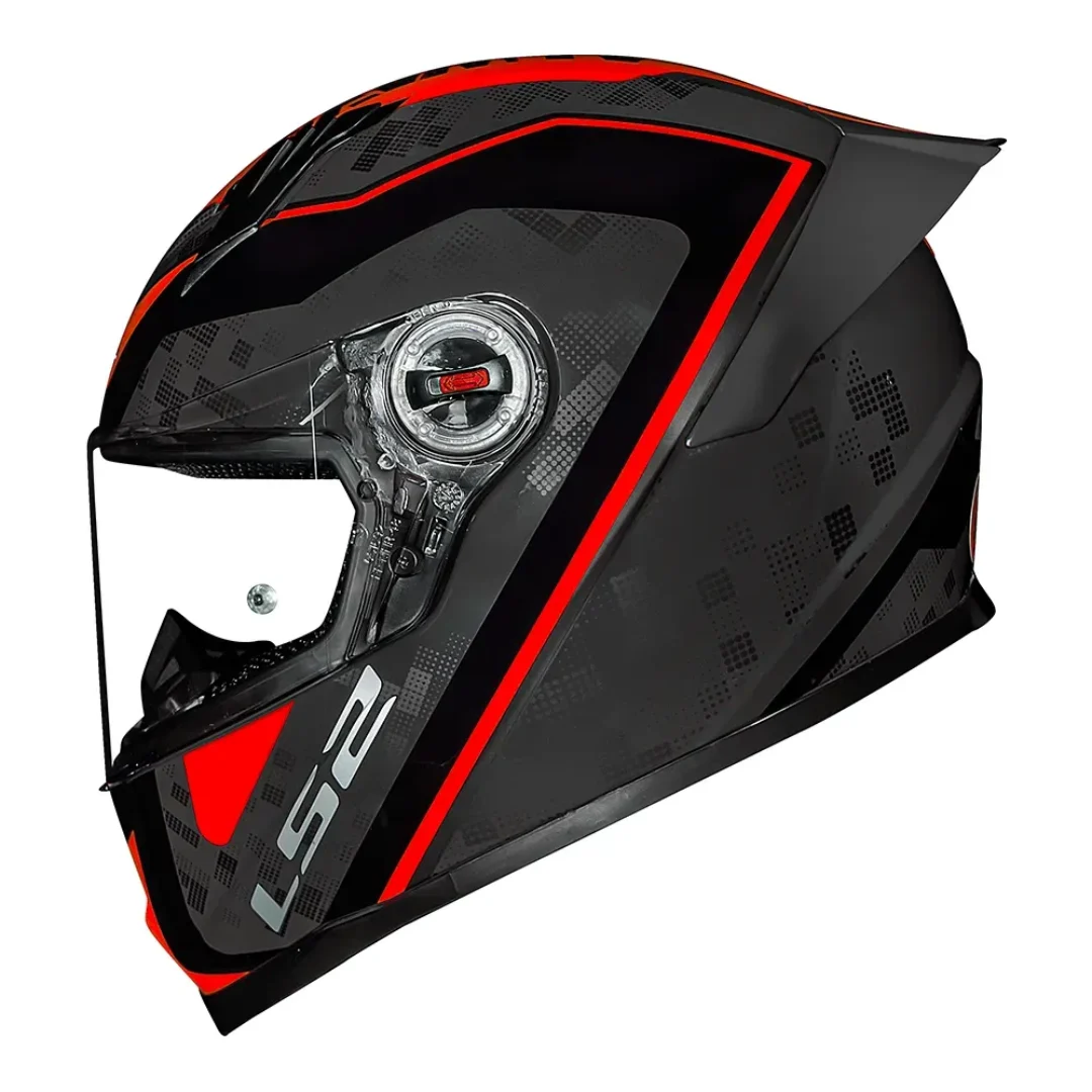CAPACETE FF358 S STRIKER TITANIUM RED LS2