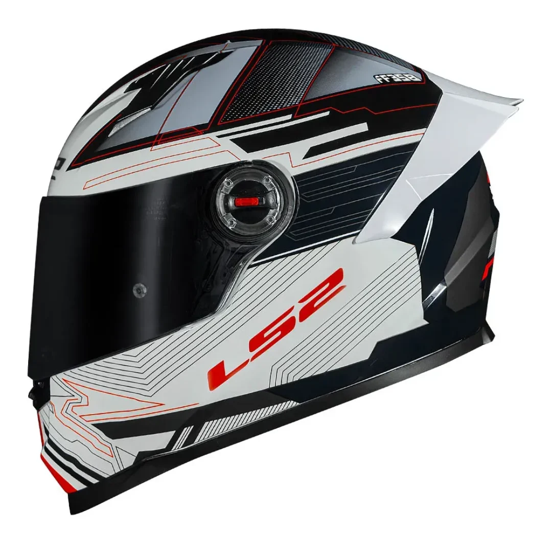CAPACETE FF358 S DIGITAL BLACK WHITE LS2
