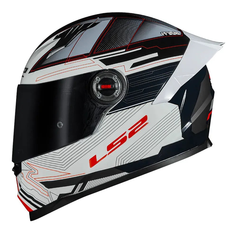 CAPACETE FF358 S DIGITAL BLACK WHITE LS2