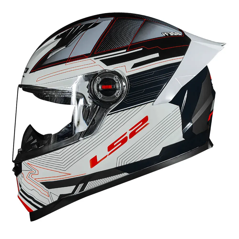 CAPACETE FF358 S DIGITAL BLACK WHITE LS2 - Imagem 2