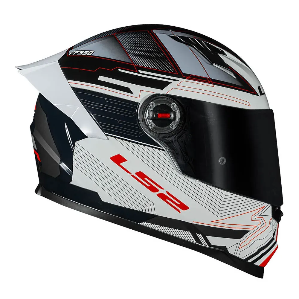 CAPACETE FF358 S DIGITAL BLACK WHITE LS2 - Imagem 6