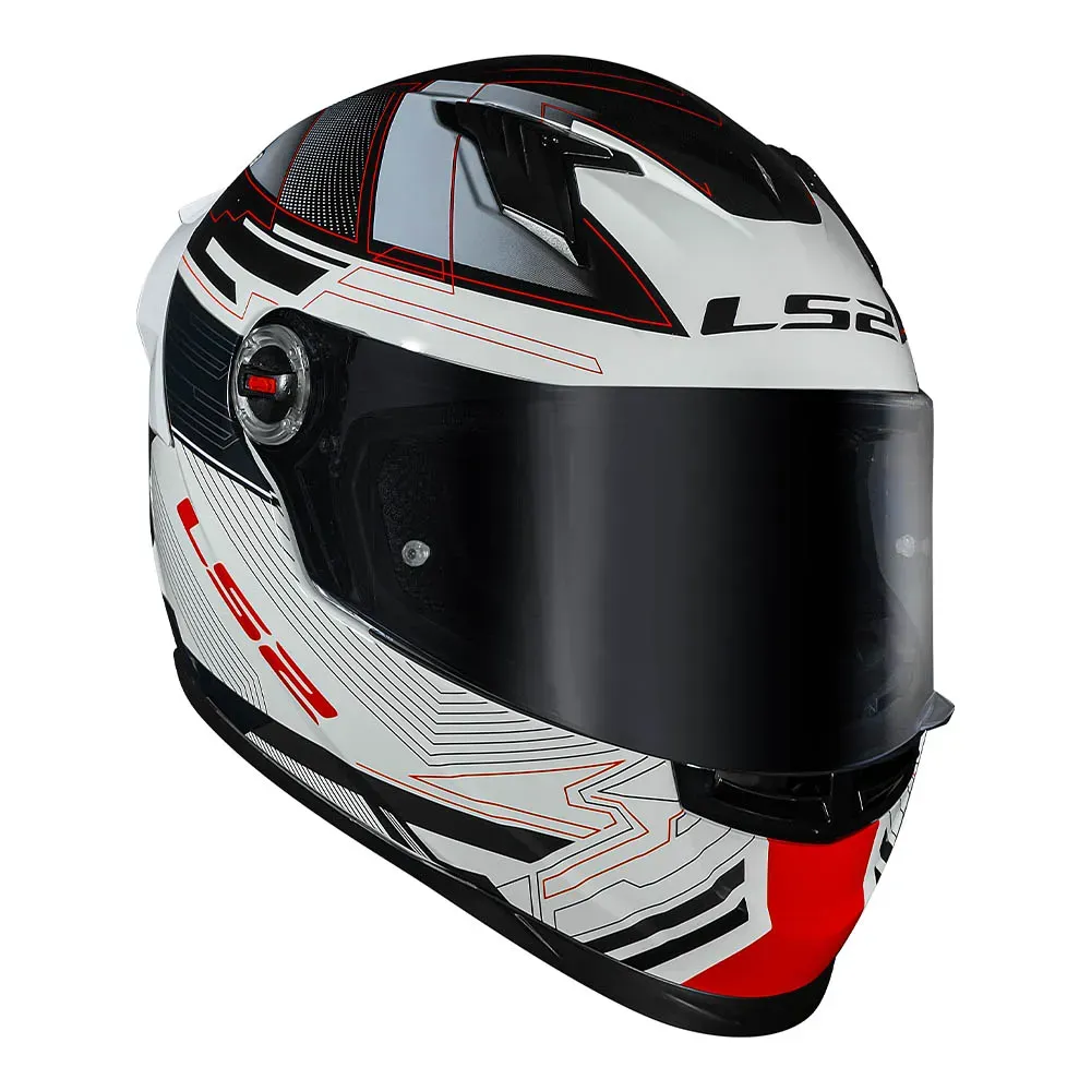 CAPACETE FF358 S DIGITAL BLACK WHITE LS2 - Imagem 9