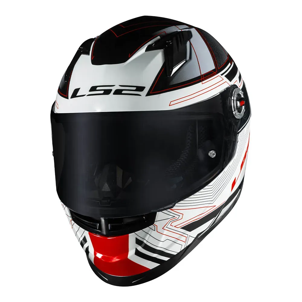 CAPACETE FF358 S DIGITAL BLACK WHITE LS2 - Imagem 10