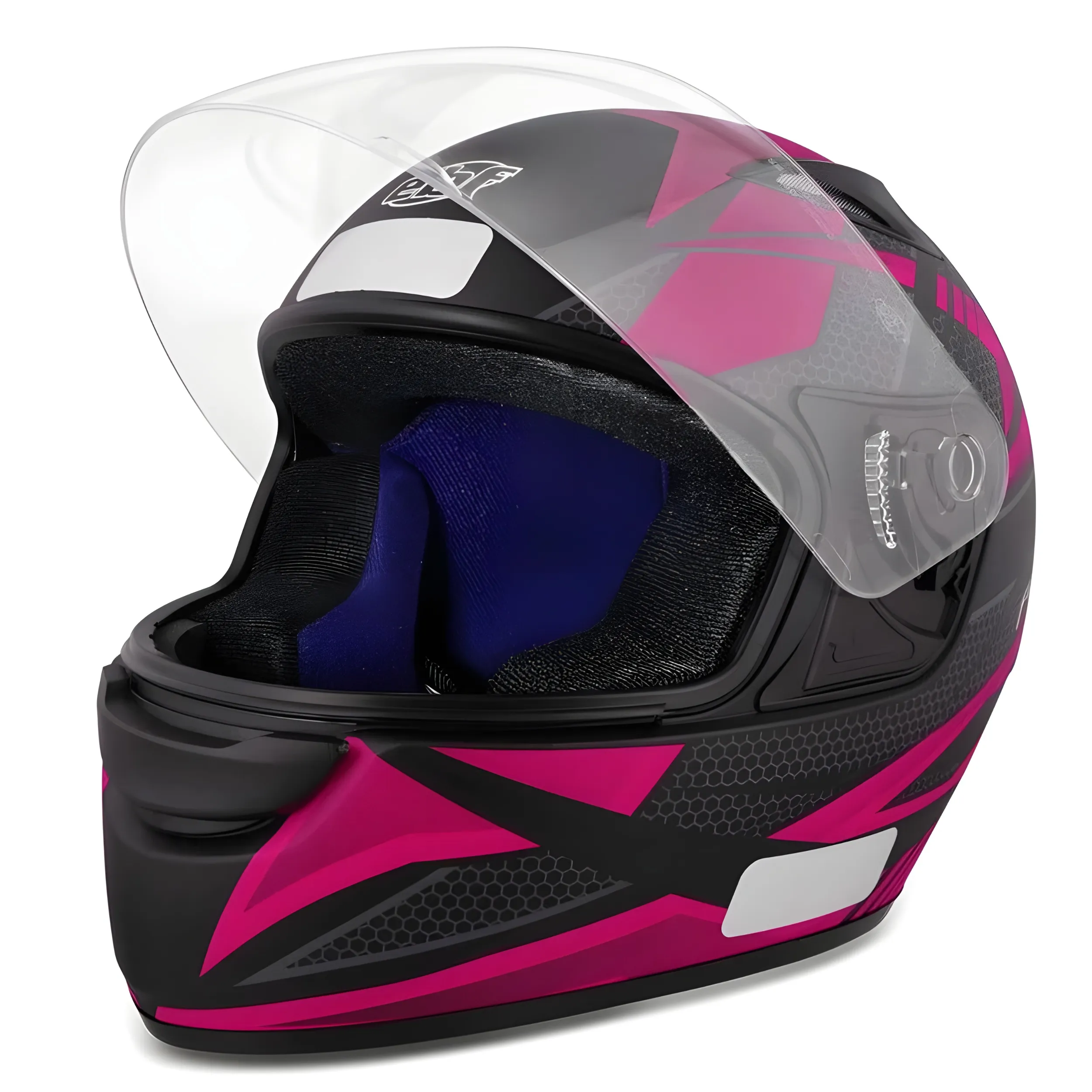 CAPACETE SPARK FLASH ROSA PRETO FOSCO EBF - Imagem 3