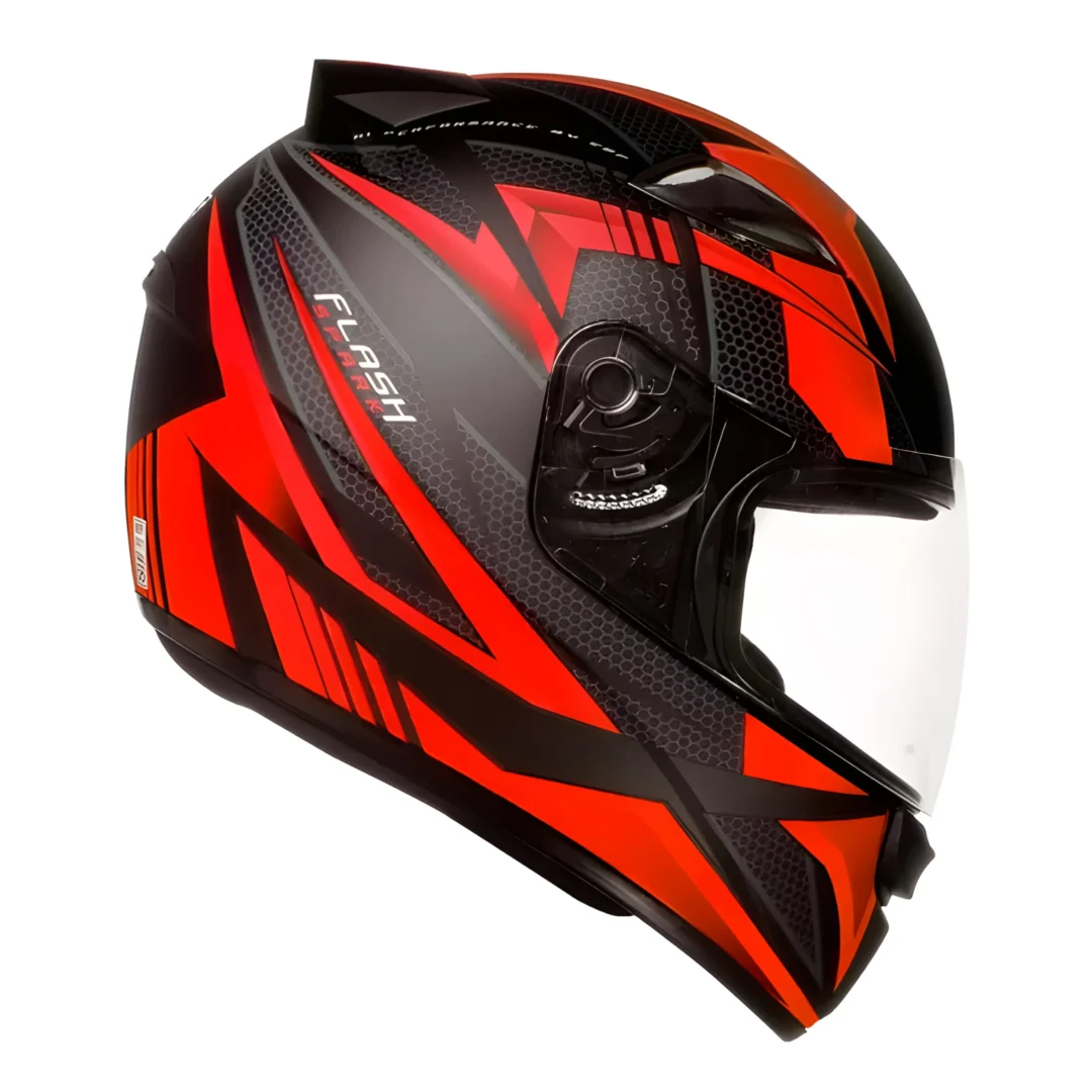 CAPACETE SPARK FLASH LARANJA PRETO EBF