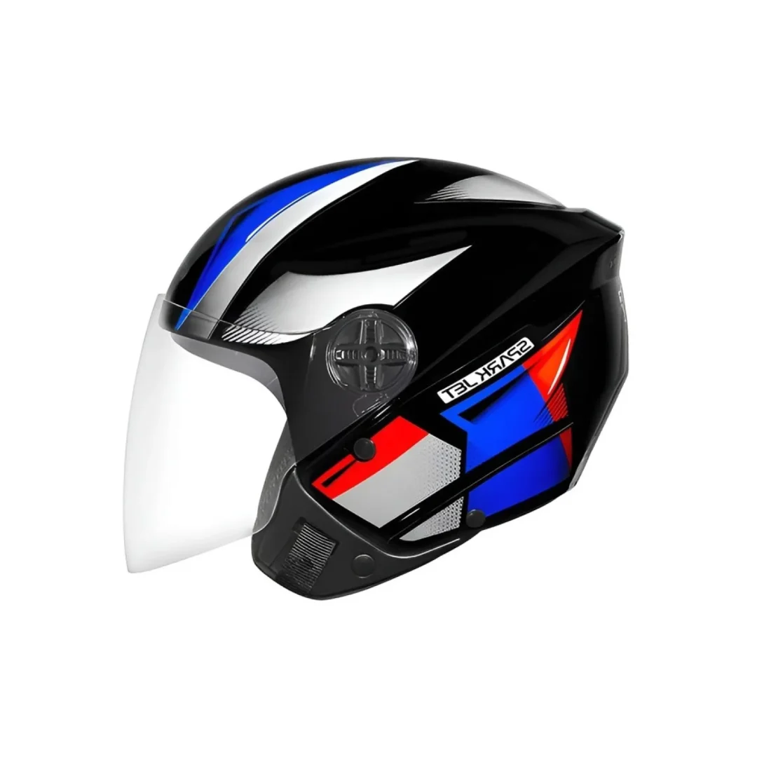 CAPACETE SPARK JET SQUARE AZUL PRETO EBF